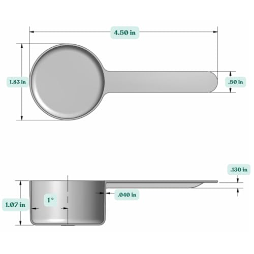 8 Teaspoon (39 mL | 1.32 Oz.) Long Handle Plastic Measuring Scoop for Coffee, Protein Powder, Pet Food, Spices, Grains, Dry Goods – Food-Grade BPA-Free (Pack of 10) - size: 39 mL | 8 Teaspoon | 1.32 Oz.