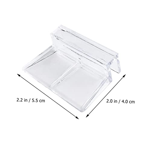 WOONEKY 10pcs Fish Tank Stand Cover Holder Acrylic Racks for Tanks Aquarium Cover Support Brackets - size: 5.5X5X1.8CM