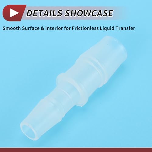 5 Pcs Aquarium Plastic Hose Barb Fitting 5/16" to 7/16" Hose ID Connectors Clear Plastic - size: 5/16"-7/16"