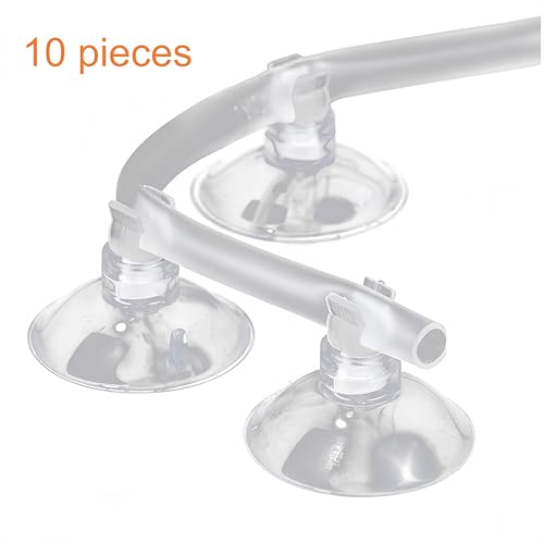 Aquarium Suction Cup Clips Set Fish Tank Air Line Holder Clear Plastic for Glass Fish Supples and Fish Tank Clear Airline Tubing Decorations Shrimp Nests and Reptile - size: Φ0.51in/13mm