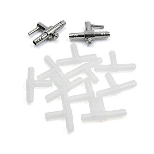 uxcell Aquarium 3 Way Airline Tubing Connector Air Control Valve Accessories Set 12 in 1