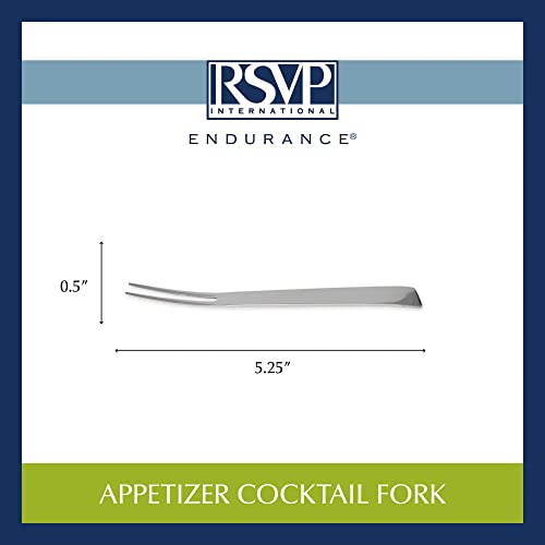 RSVP International Endurance Collection Seafood Tool, Cocktail Fork, Stainless Steel - size: Cocktail Fork