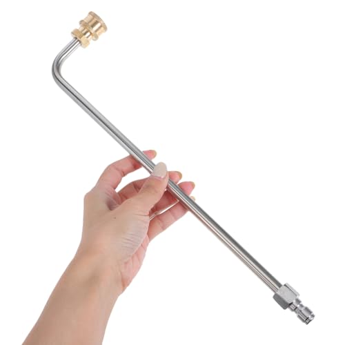 VANZACK 90 Degree Curving High Pressure Water Gun Spray Lance Extension Bar 1/4 Quick Connect Replacement Wand for Car Wash Home Cleaning Agricultural Irrigation