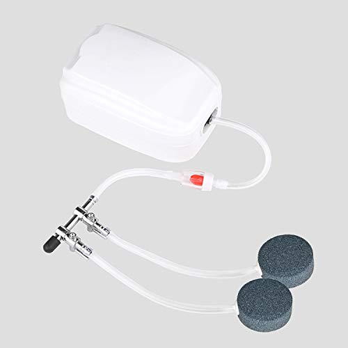 2-Way Aquarium Air Flow Control Lever Valve Distributor Accessories Set with Check Valve, T & Straight Connector and Suction Cups