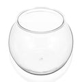 POPETPOP Small Fish Tank Desktop Aquarium Round Clear Plastic Fish Bowl for Home Office Decor 8.66X8.66X6.89 Inches