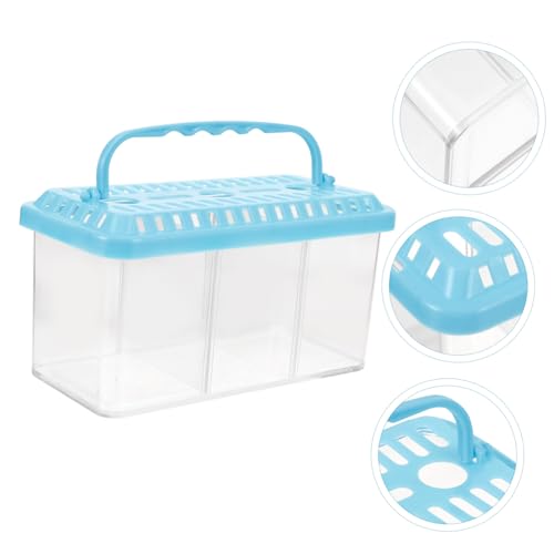 VOSAREA Transparent Fish Breeding Box with Compartment Dividers Fish Isolation Tank for Betta Shrimp Easy to Clean Portable Design Safe Material Increases Survival Rate