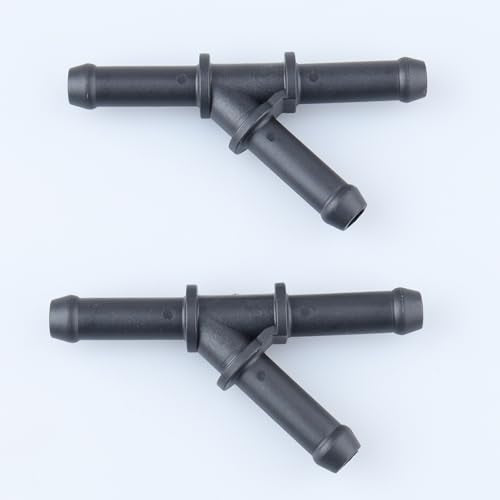 AC PERFORMANCE 5/16" Barbed Y Piece Pipe Hose Connector Joiner Tubing Splitter 3 Way for Rubber Hose, Pack of 2 - color: Y Shape - Fit for Rubber Hose, size: 5/16" - 2PCS
