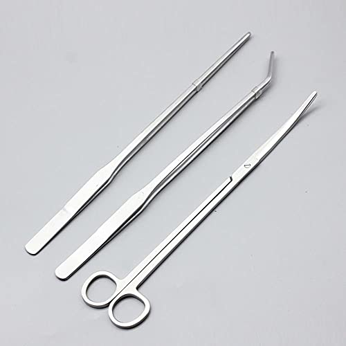 Aquarium Plants Tools, Aquascaping Tweezers Scissor Spatula Tool Stainless Steel Aquarium Tank Aquascaping Tools Set for Fish Starter Kits (3pc/4pc/5pc) (4 PCS) - size: 4 PCS