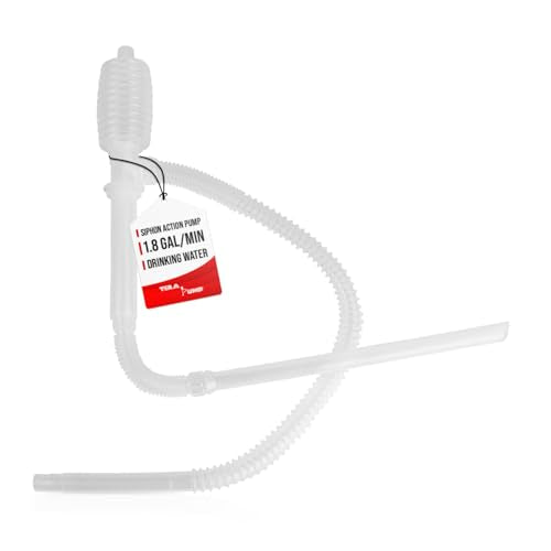 TERA PUMP - Hand Operated Pump (Transfer 7 Liters Per Minute) Water Transfer Pump with Flexible Hose for Light Oils or Water Based Chemicals - size: 1.8 Gal / Min