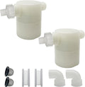 Water Float Valve, Water Level Control Water Tank Traditional Float Valve Upgrade 2 PCS (side inlet, 1/2" to 1/4") - color: side inlet, size: 1/2" to 1/4"