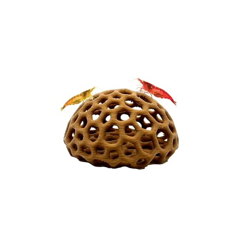 Shrimp Dome Hide - Aquarium Cherry Shrimp Hide Cherry Shimpe Hide (Light Brown) - color: Light Brown