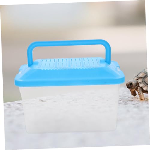 Plastic Turtle Fish Tank Handheld Aquarium Reptisoil Reptile Storage Nest Plastic Fish Bowls Bearded Dragon Habitat Glass Containers Lizards Reptile Feeding Tank Animal Turtle Tank