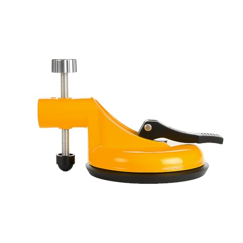Granite Marble Countertop Seam Leveling Tool, Adjustable Vacuum Suction Clamp Set for Stone Slab Installation and Repair, Professional Gap Adjustment Kit Yellow Rubber
