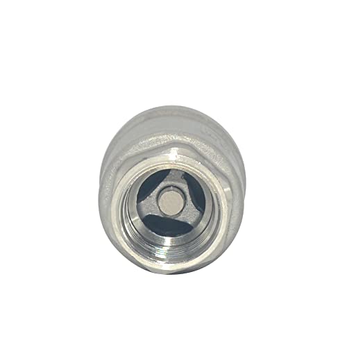 NPT Female WOG1000 Check Valve,Vertical Check Valve,NPT Spring Loaded in-line Low Cracking Pressure,Stainless Steel SS316 CF8M (1/2")