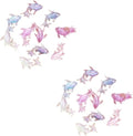 200Pcs Multicolour Cute Mini Shiny Miniature Resin Goldfish Figurines, DIY Terrarium Crafts Ornament Accessories, Mini Gardens Decor, Fairy Garden Accessories Ornament, Garden Sculptures and Statues