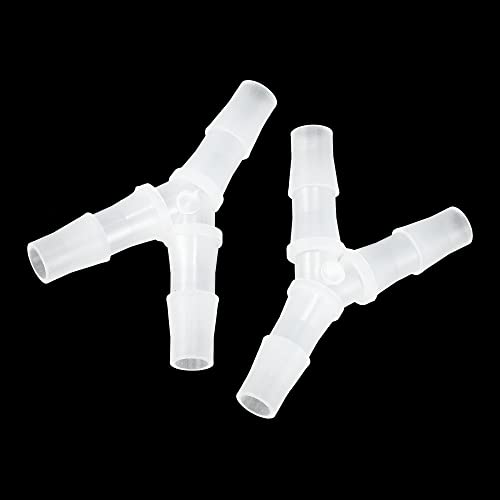 X AUTOHAUX 4 Pcs 3/8" Y Shaped Hose Barb Y Barbed Tube Pipe Fitting PP Translucent for Car