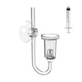 FZONE Acrylic Aquarium CO₂ Diffuser with Built-in Check Valve & Bubble Counter, Syringe & Suction Cup – Fine Bubble CO₂ Delivery for Planted Tanks (S-19mm) - size: S-19mm