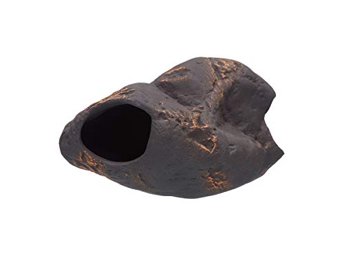 Cichlid Stone Decoration - Aquarium cave for Cichlids, Betta, Small Fish - Fish Tank Hideway Decor - Betta Toys Hideout Stones House (Magma Stone Small)