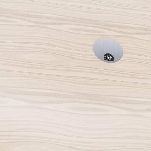 Desk Grommet 2-1/8 Inch 53mm, Zinc Alloy Computer Desk Wire Hole Cover, Office Desktop Cord Cable Hole Metal Ring, Brushed Silver - size: 2-1/8" Brushed Silver