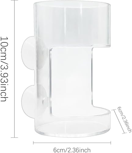 Clear Betta Fish Feeder - Fish Feeding Tube, Shrimp Feeding Dish, Betta Feeders with Suction Cup, Transparent Aquarium Feeders Bird Feeder, Fishs Tank Accessories