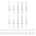 uxcell 10Pcs Plastic Hose Barb Fitting, 5/32" x 5/32" Bulkhead Adapter Union Splicer Mender Pipe Connector with M6 Nut and Washer for Aquarium Air Water Fuel - size: 5/32" x 5/32", M6 Nut
