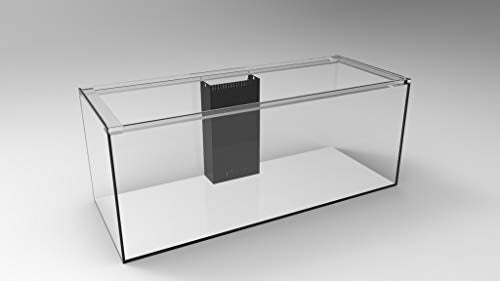 Empire USA - 150 Gallon Starfire Glass Aquarium 60x24x24 Inch, 12mm Eurobraced Fish Tank with Built-in Overflow Box, Rimless Low Iron Glass Aquarium for Freshwater & Saltwater Aquascaping