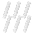 6 Pcs Plastic Hose Barb Fitting, 1/2" x 1/2" Pipe Connectors White Plastic Barbed Splicer Adapter Union Fitting for Aquarium Household Adapters Fuel Gas Liquid Air
