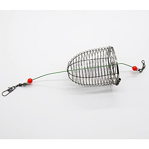 NA 10 PCS Carp Fishing Bait Trap Cage Stainless Steel Fishing Trap Lure Cage Basket Feeder Holder Fishing Gear Tackle Accessories Trap Dia: 3.5CM/4.0CM/4.6CM Available