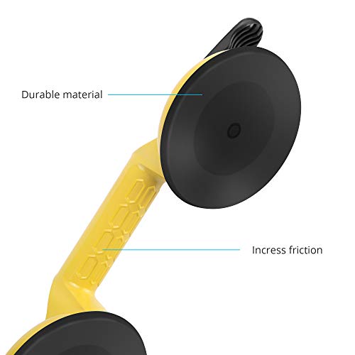 FCHO Glass Suction Cups Heavy Duty Aluminum Vacuum Plate Handle Floor Holder Hooks to Lift Large Glass/Tile Suction Cup Lifter/Moving Glasses/Pad for Lifting/Dent Puller (2 Pack) - color: Yellow