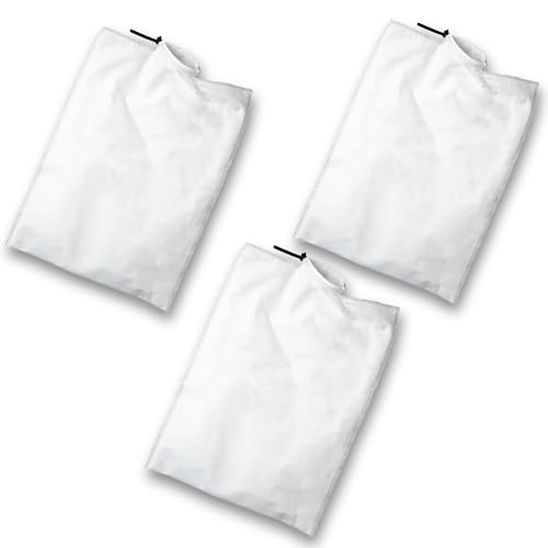 Dust Collection Bag (Large, 3-Pack) Shop Vac–Ready Vacuum Bags with High-Efficiency Filter Media, Easy Swap, Exclusive One-Hand Quick-Release Strap, Shop Vac Hose Fits up to 62mm - size: Large