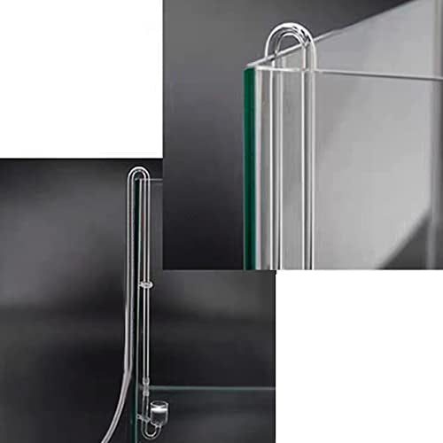 Glass U Shape Tube for Aquarium Air Pump Fish Tank Aquarium CO2 Diffuser Connect Tube 2PCS - size: Glass