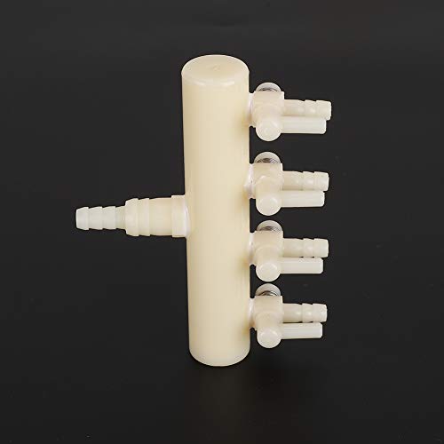 2PCS Aquarium Air Control Lever Valve, Splitter Pump Accessories Set Plastic Easy Aquarium Air Pump Special Splitter Valve with Diverter Adjustable(S 4 Heads) - color: 4 heads