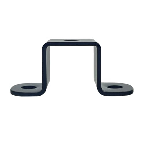 6 PCS 1x1" Square Pipe Tube Strap Clamps,1 inch metal u shaped bracket, steel u clamp bracket for mounting,Black - size: 1" x 1"