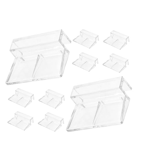 Toyvian 10pcs Height and Aquarium Cover Support Clamps for Easy Installation Fish Tank Accessories for Various