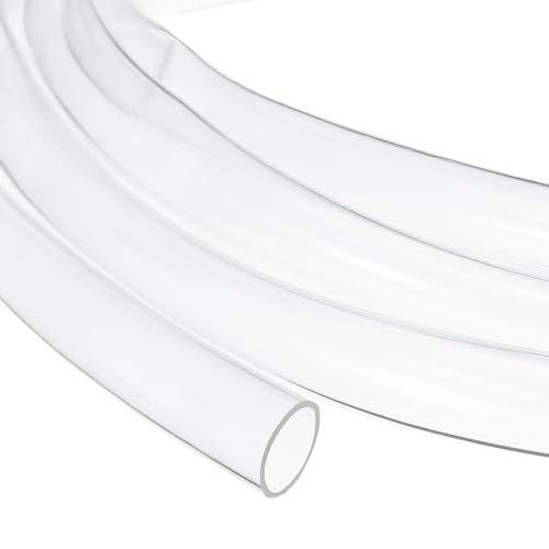 uxcell 1/2 Inch Clear PVC Tubing, 13mm ID x 15mm OD - 8.5ft PVC Tube Lightweight Vinyl Hose, Transparent Flexible Plastic Water Tubing for Air Oil Water Transfer Aquarium Irrigation - size: 13mm ID x 15mm OD