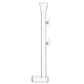 LINLAN 11.81 Inch Glass Shrimp Feeder, Aquarium Feeding Tube and Square Bowl with Two Suction Cups to Prevent Food from Spreading, for Crystal Shrimp and Cherry Shrimp - size: 30CM