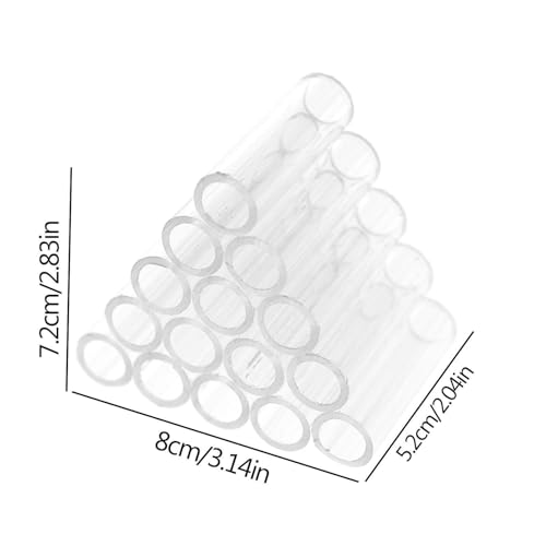 Shrimp Breeding Tube - Transparent Acrylic Crystal Shelter, Aquarium Hideaway Habitat, Fish Tank Refuge | Shrimp Cave Breeding House for Small fishss Aquatic Pets - color: 15 Tubes