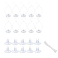 AQUANEAT 20 Pack Aquarium Suction Cups with Clips 3/16" air Hose and Adjustable Zip Ties for Aquarium Fish Tank Decoration Moss Shrimp Nest