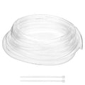 M METERXITY Vinyl Tubing 16mm ID x 19mm OD 50ft Flexible Plastic Tube with 2 Hose Ties, Lightweight Hybrid PVC Hose for Water Gardening/Airline/Aquarium Tubing [Clear] - size: 16mm ID x 50ft