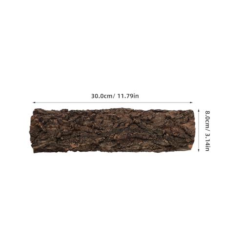 Hollow Tree Log Reptile Hideaway House Lizard Hiding Spot Shelter for Gecko Turtle Spider Hermit Crab Aquarium Decorative Cave Realistic Terrarium Decor 12x3 Inch - size: 30.00X8.00X8.00CM