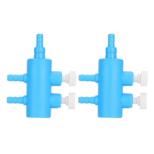 2Pcs Aquarium Air Control Lever Valve, Distributor Splitter Airline Tube Connector aquarium Air Tubing Airline Tubing Aquarium Air Pump Accessories for Fish (2 Way) - color: 2 Way