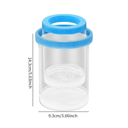 Fish Breeding Box Aquarium Floating Breeder Incubator Holder Isolation Container with Hole Lid Easy Setup Clear pp Material Suitable for Guppy Betta, Blue - color: blue
