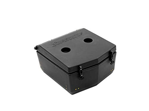 SuperATV Insulated Cargo Cooler Box for 2021+ Yamaha Wolverine RMAX 2 | Heavy Duty Bed Storage Box with Sealed Lid, Drain Plug, and Dual Cup Holders | 30-Liter Capacity