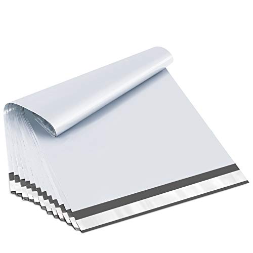 UCGOU 14x17 White Poly Mailers Shipping Bags 100 Pcs Large Poly Mailers Mailing Bags for Shipping Clothes Self Sealing Package - color: White, size: 14x17