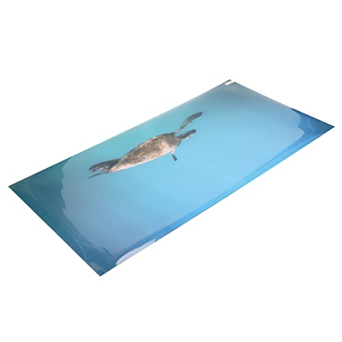 Aquarium Background Paper PVC Self Adhesive 3D Effect Fish Tank Decoration Poster, HD Lifelike Deep Sea Animal Design, Non Sticker for Freshwater (61 * 41CM) - size: 61*41CM