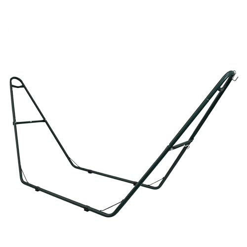 Sunnydaze Decor Universal Double Hammock Stand Only - 550-Pound Capacity - Heavy-Duty Hammock Stand for Outside - Fits 9 to 14 Foot Hammocks - Green