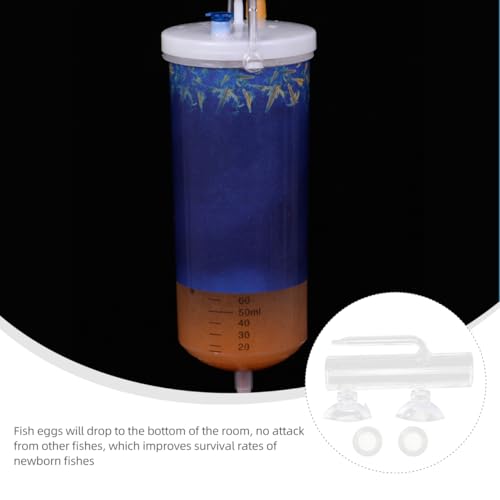 1 Set Fish Tank Incubator Glass Containers Fishing Tumbler Glass Aquarium Shrimp Breeding Box Fish Container Transparent High Borosilicate Glass Crystal Shrimp Fish Eggs
