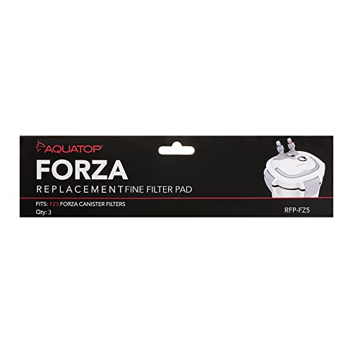 Aquatop Replacement White Filter Pads, 3 Pack – Fits Aquatop’s Forza FZ5 Canister Filters, Aquarium Filter Refills, Keeps Water Crystal Clear, Fish Filter Cartridge for Dirt & Debris - size: FZ5