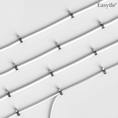 Easytle Plastic Cable Clamps Nail in Cable Clips 100 Pcs 10mm Cable Wire Clips Cable Tacks Coax Cable Clips Speaker Wire Clips Cable Nails for Cords Ethernet Cable Clips Black RG6 RG59 CAT6 RJ45