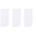 3 Pack 180 μm Filter Bag, Aquarium Media Bag with Drawstring Reusable Extra Fine Mesh Bags Nylon Aquarium Net Media Bags for Activated Carbon Resins(7.8x3.6in)